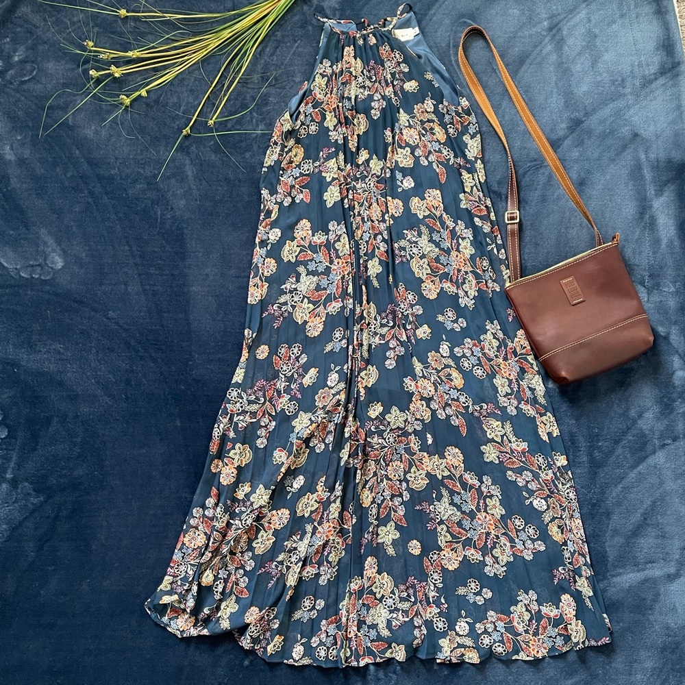 Navy floral dress